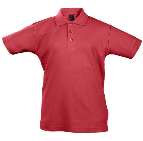 Рубашка поло детская Summer II Kids, красная, на рост 130-140 см