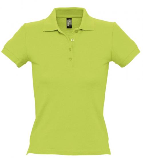 Рубашка поло женская People 210 "зеленое яблоко", размер S
