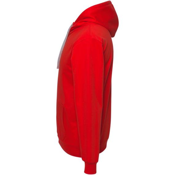 Толстовка на молнии с капюшоном Unit Siverga красная, размер 3XL