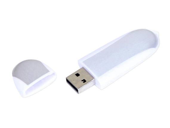 USB 2.0- флешка промо на 8 Гб овальной формы