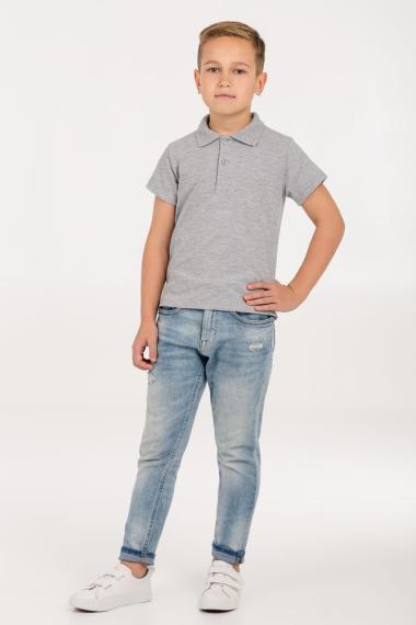 Рубашка поло детская Virma Kids серый меланж, 14 лет