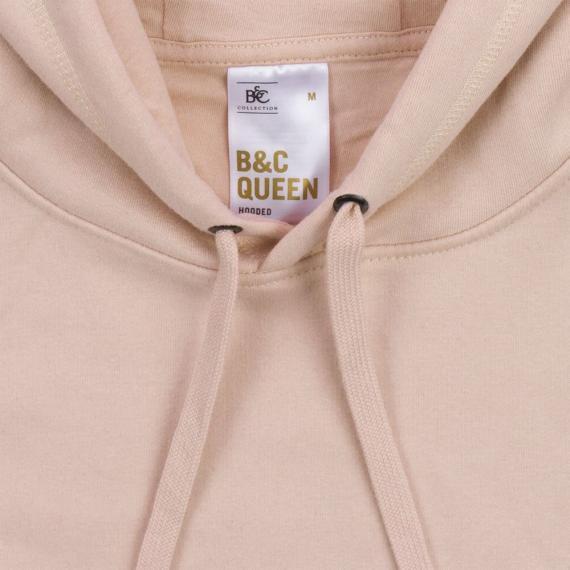 Толстовка с капюшоном женская Queen, розовая, размер XXL
