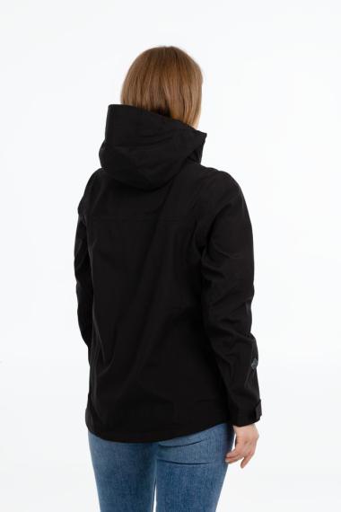 Куртка софтшелл женская Patrol черная с синим, размер S