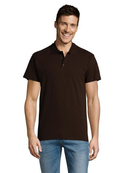 Рубашка поло мужская Summer 170 темно-коричневая (шоколад, размер XS