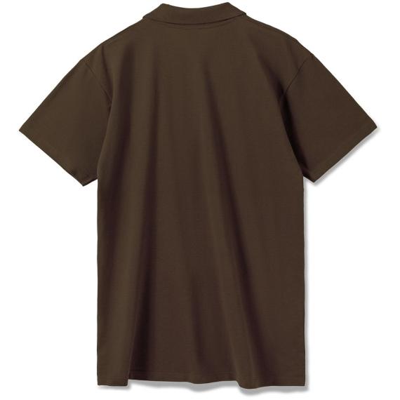 Рубашка поло мужская Summer 170 темно-коричневая (шоколад), размер S