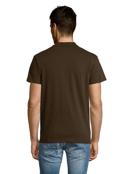 Рубашка поло мужская Summer 170 темно-коричневая (шоколад), размер M