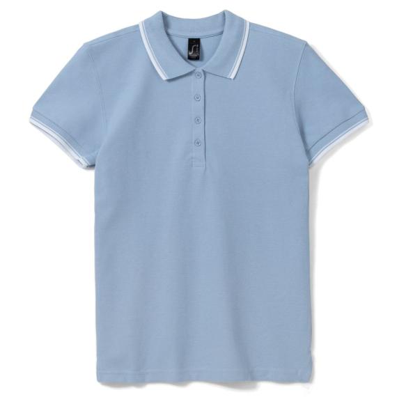 Рубашка поло женская Practice women 270 голубая с белым, размер XL