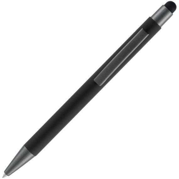 Ручка шариковая Atento Soft Touch Stylus со стилусом, черная