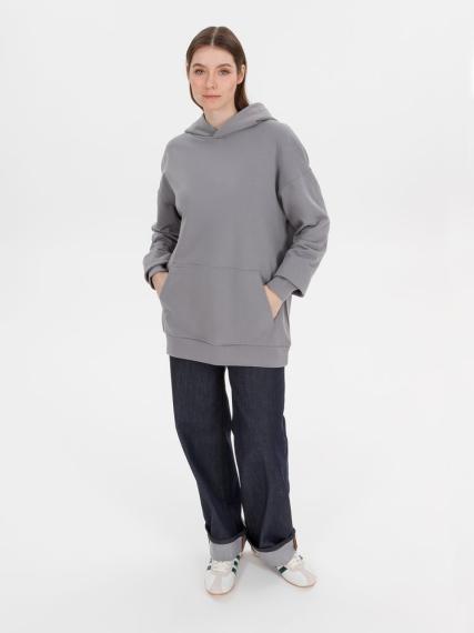 Худи оверсайз унисекс Outshine, серое, размер XL/2XL