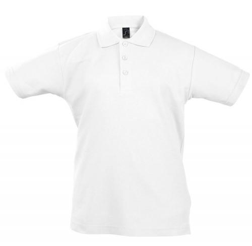 Рубашка поло детская Summer II Kids, белая, на рост 118-128 см