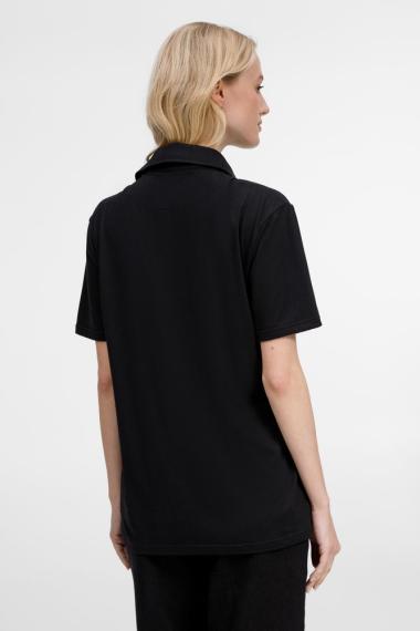 Рубашка поло унисекс Senti, черная, размер S