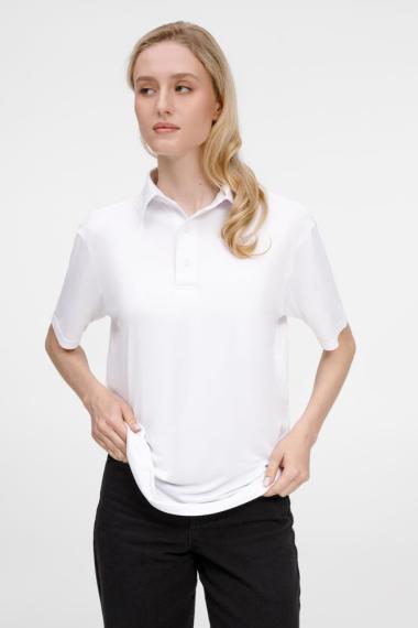 Рубашка поло унисекс Senti, белая, размер XXL