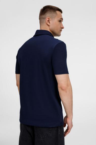 Рубашка поло унисекс Senti, темно-синяя, размер 4XL