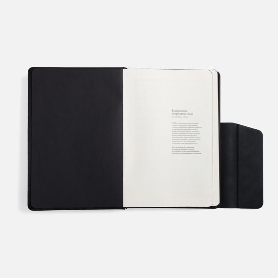 Ежедневник Leadmark, недатированный, черный