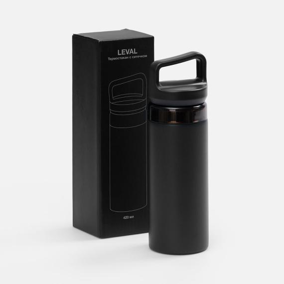 Термостакан Leval с ситечком, черный