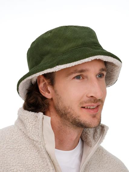 Панама Bucket двусторонняя, хаки с бежевым, размер S/M