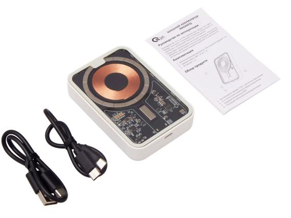 Беспроводной магнитный внешний аккумулятор с QC\PD «MagnifIQ», 10000 мАч, 15 Вт