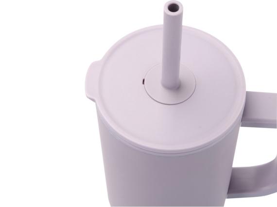 Герметичная термокружка «Brady» с силиконовой трубочкой, переработанная сталь, 900 мл