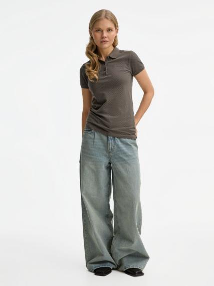 Рубашка поло женская Brandy Women темно-серый с белым, размер S