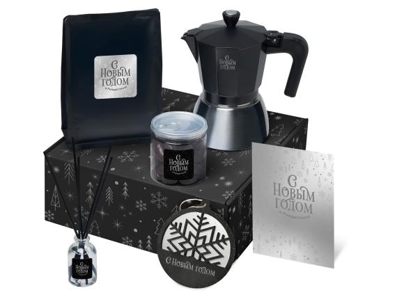 Подарочный набор «Re:Vive» с гейзерной кофеваркой, кофе и диффузором