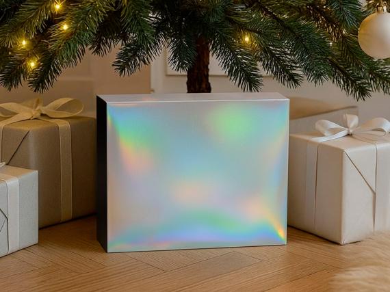 Подарочная коробка с голографическим шубером «Aurora», XL