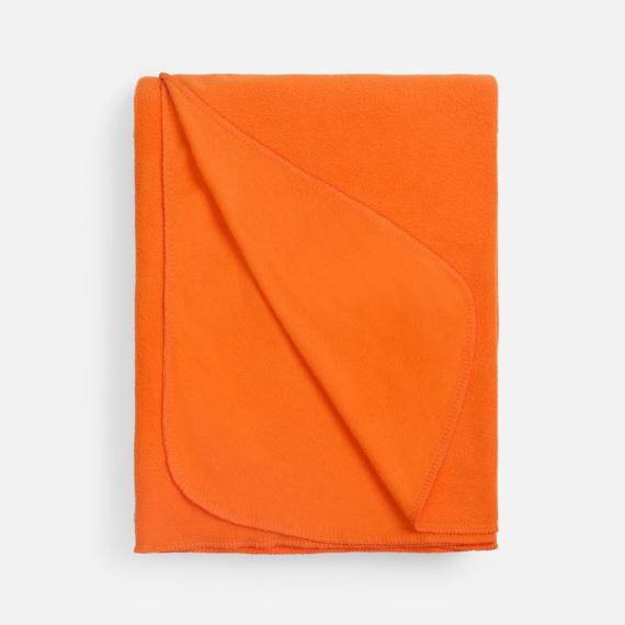 Флисовый плед Warm&Peace, оранжевый