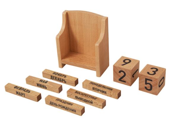 «Вечный» календарь из бука