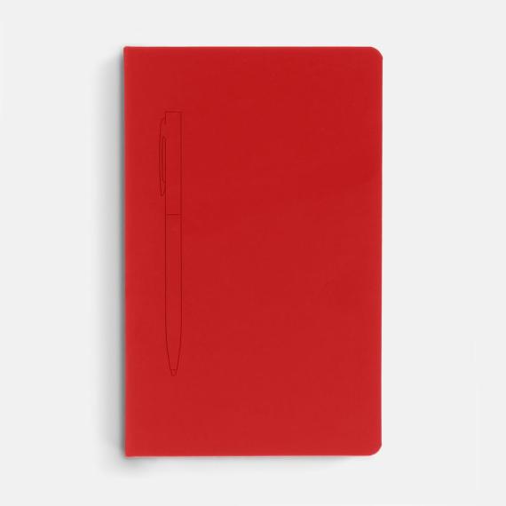 Ежедневник Magnet Shall с ручкой, красный