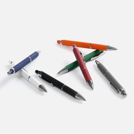 Ручка шариковая Chromos Soft Touch, серая