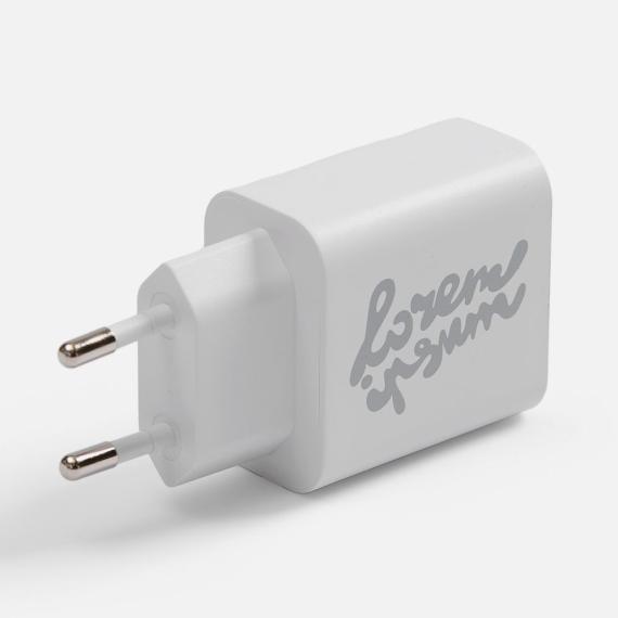 Станция беспроводной зарядки с часами и подсветкой GlobeBee, белая