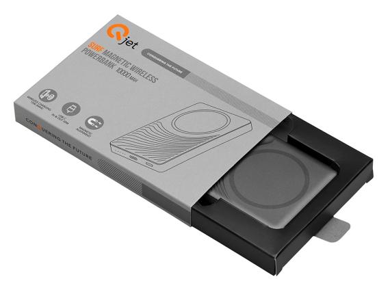 Магнитный беспроводной внешний аккумулятор «Сёрф», 10000 мАч