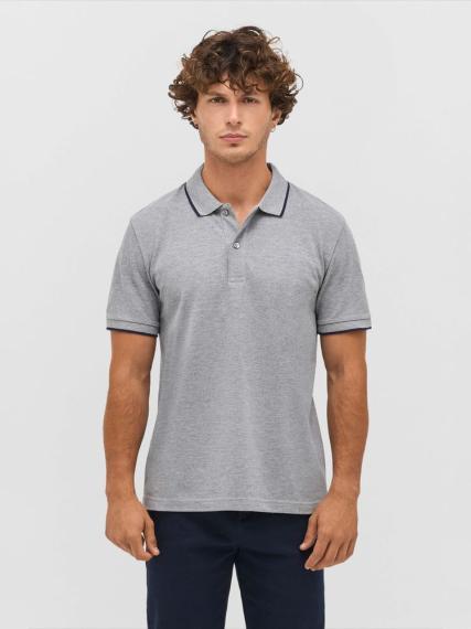 Рубашка поло унисекс Palermo, черная с белым, размер XS