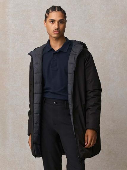 Куртка-парка унисекс Reverse, черная, размер XS