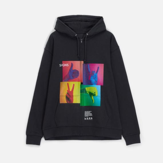 Толстовка унисекс Carter, черная, размер XS