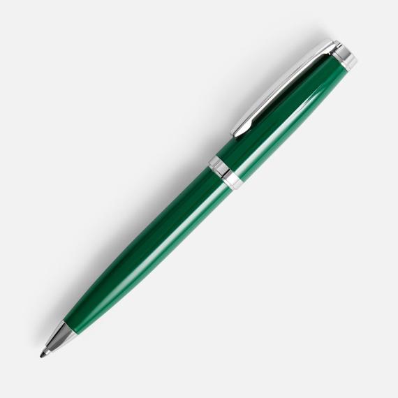 Ручка шариковая Letra Chrome, глянцевая, темно-зеленая