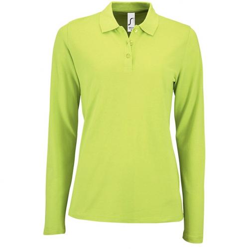 Рубашка поло женская с длинным рукавом Perfect LSL Women зеленое яблоко, размер L