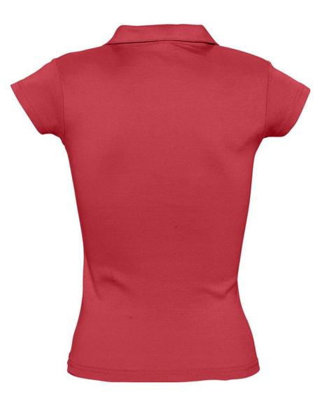 Рубашка поло женская без пуговиц Pretty 220, красная, L
