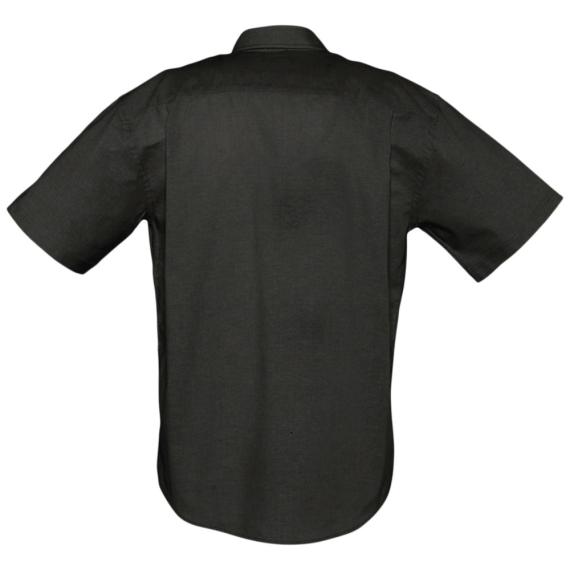 Рубашка мужская с коротким рукавом Brisbane черная, размер 3XL