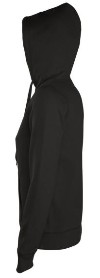 Толстовка женская на молнии с капюшоном Seven Women, черная, размер XL