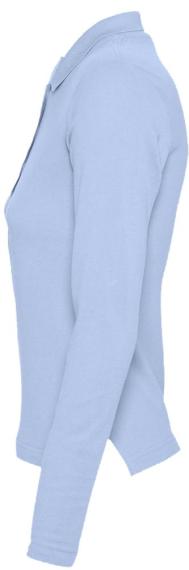 Рубашка поло женская с длинным рукавом Podium 210 голубая, размер XL